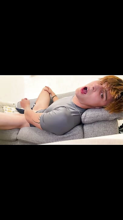 Young boy enjoys his cock