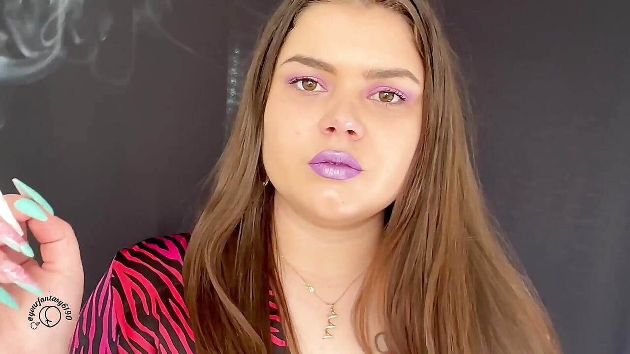 Smoking My Cigarette with Purple Lipstick in My Pijamas