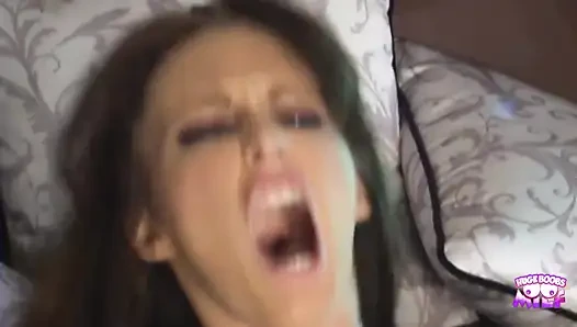 This Bitch Was Happy When This Guy Showed up to Fuck Her on the Bed.