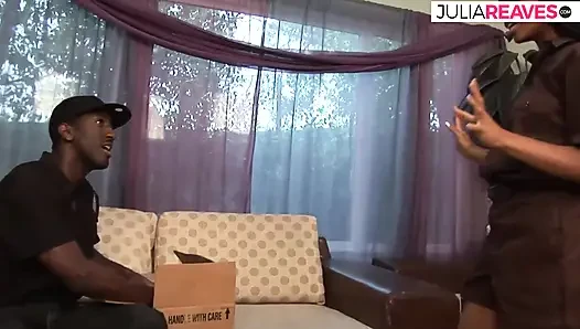 Naomi thanks the postman with a fuck