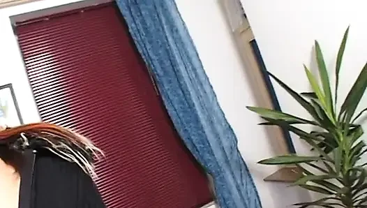 Amazing redhead blowing cock