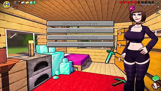 Jenny si cewek sange minecraft lagi asik nyepong kontol futanari alex sampai tenggorokan