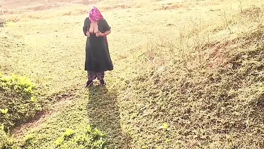 Indian Village Aunty Shows Her Pussy and Boobs Outdoor and Fucked by Her Nephew