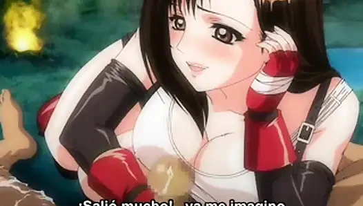 Sarcasticshovel392 presents: Final Fantasy VII's Tifa Lockhart succumbs in an intense anime-style oral sex session with English subtitles