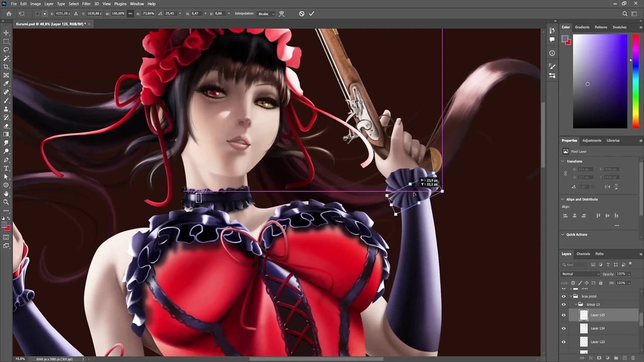 Kurumi timelapse sfw date a live