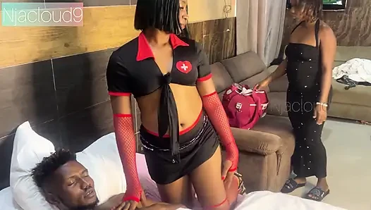 Homemade Video of My Sexy Horny Nurse Dick Suck My Cock Come Raw
