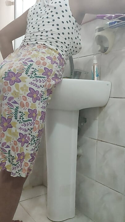 I think I got a bit turned on while doing my makeup in my loungewear.