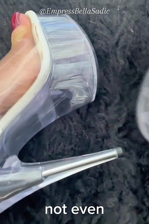 Transparent Platform Heels and Imperatrizbella's Sexy Red Nails
