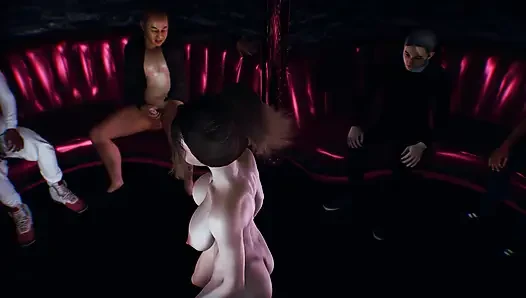Gadis seksi asia lagi asik joget bugil di klub striptis