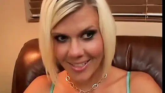 Big load in the mouth for a cute young blonde girl with tiny perky tits