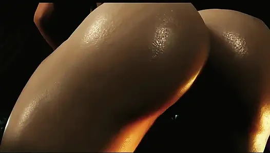 Ashleys escape - riesiges schwanz-monster gegen kleine frau