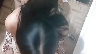 My girlfriend dances on the couch then sucks my cock