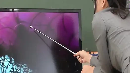 Cutest Japanese Scene-3 Beautiful Asian Teacher Ren Azumi Teaches Her Students How to Fuck From Behind