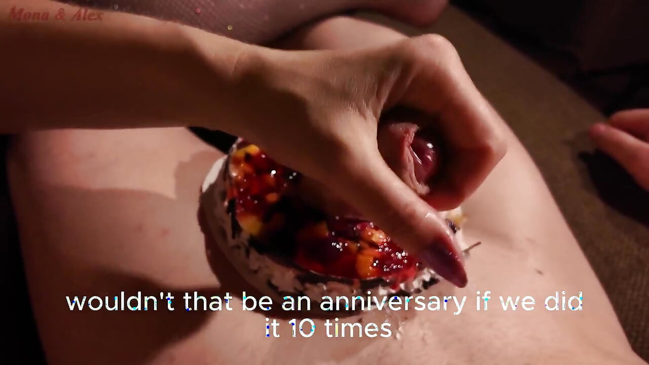 MILF Serves 10 Cumshots on Birthday Cake Then Eats Every Slice