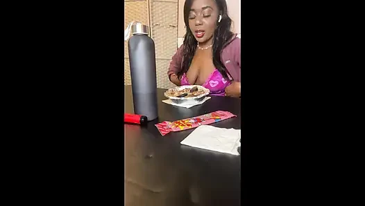 Mukbang isst brasilianisches essen, während sie über meine Ziele spricht (komm mit mir chillen)
