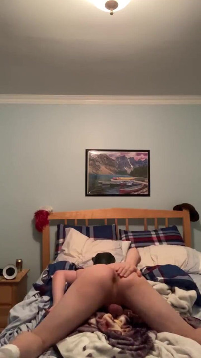 Boy grabs and plays with his butt