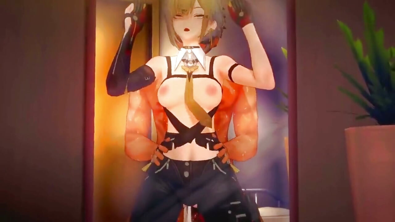 Zenless Zone Zero - Evelyn cachonda chorrea por todas partes mientras toma una preñada profunda - animaciones hentai en 3D