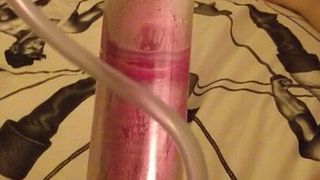 Pumping my cock with sound inside