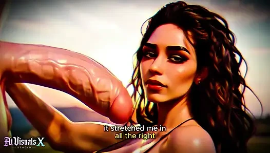 (4k) porno animasi ai 3d - baddie latina memuja kontol putih besar (asmr antar ras) - ai visuals x