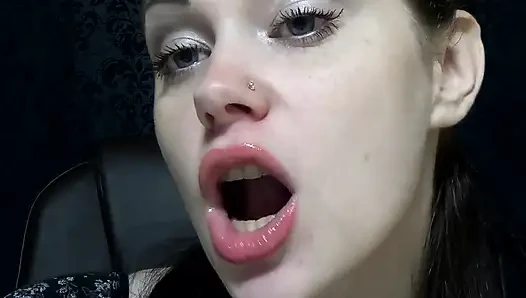 Fetish bibir! Mencium! Gloss bibir!