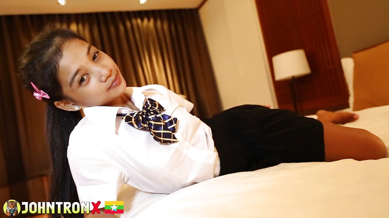 JohnTronX - Banging Asian babe in a school uniform