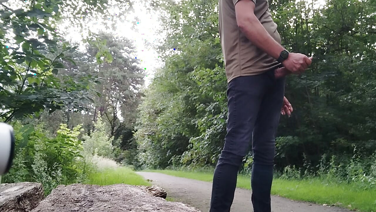 Cumshot in the park