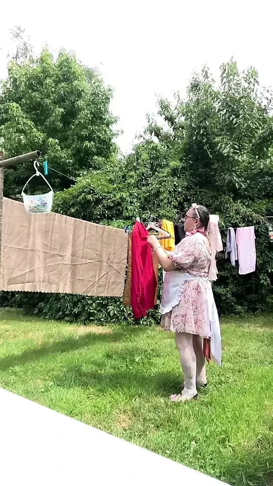 In a babydoll outfit with a new dress to extend the edge.