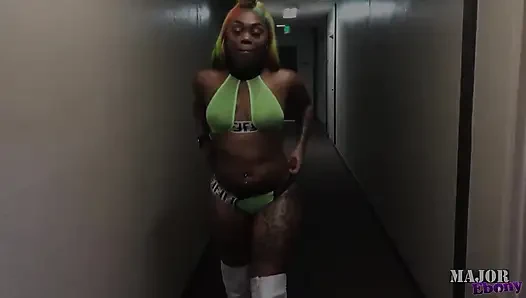 Petite Ebony Slut Gets a Massive Facial From Rome Major