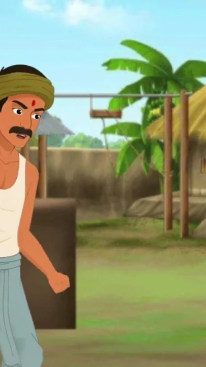 Thrilling moment from "Cartoon Story of a Beautiful Village"
