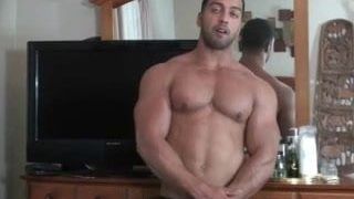 Tickling Huge muscle guy