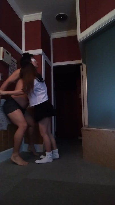 School girl ballbusting 4