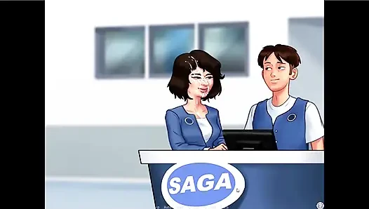 Summertime saga - Josephine gave Johannes a blowjob behind the counter ... Johannes fucked Tina