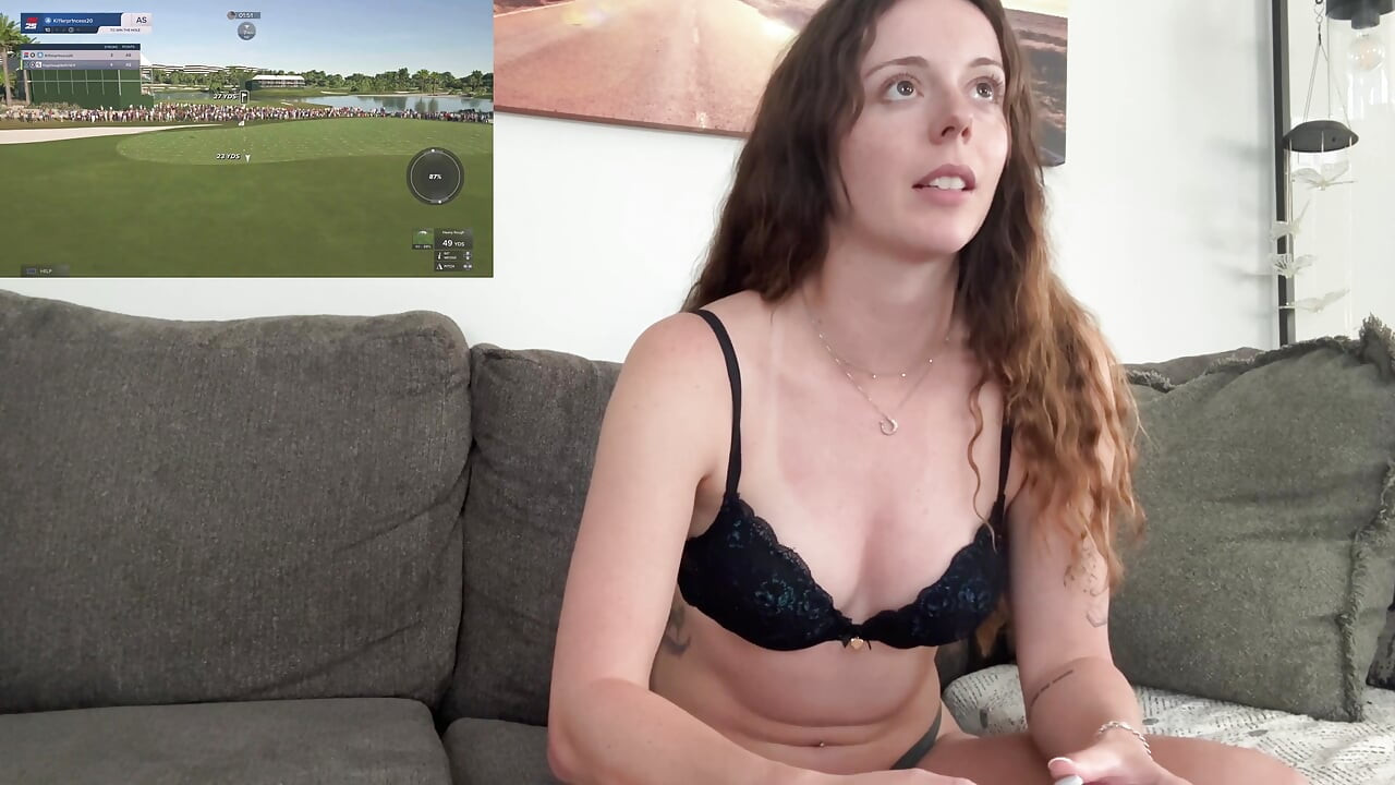 Gaming Pga2k While Trying Not to Cum!!