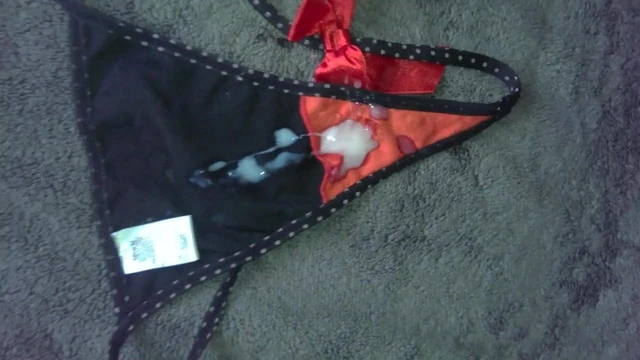 cum on neighbors black rampage thong panty