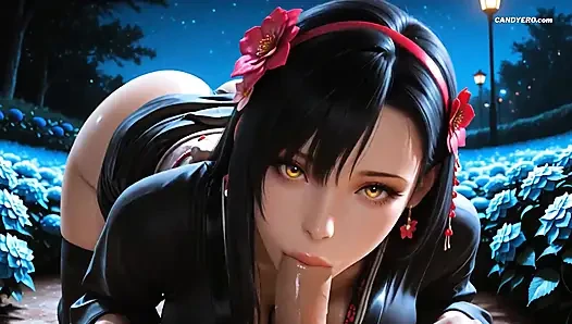 Yapay zekalı Tifa Lockhart'ın edebsiz Gardn'da son fantezi seksi