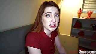 Hot Redhead Stepsister Gets My Cum All Over Her New Braces