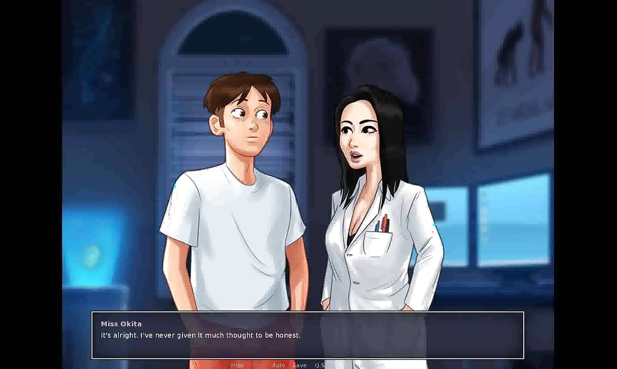 Summertime saga: Japanese professor is milking a student in her office ep 177