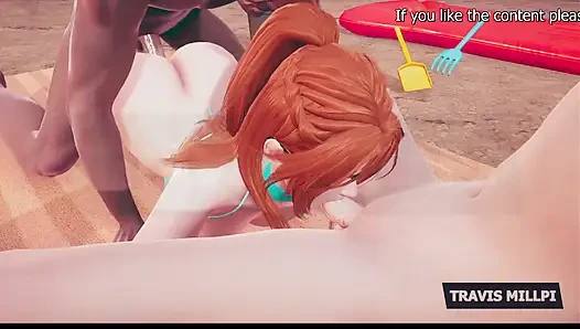 Double Penetration in the Beach