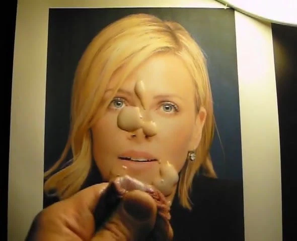 Трибьют со спермой Charlize Theron - январь 2014