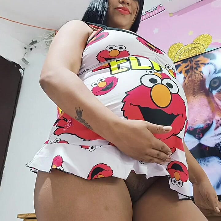 Stepcousin Keli in Her Elmo Pajamas, Wanting to Suck Dick