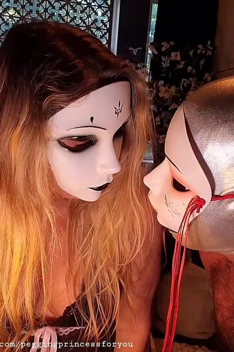 Domslut Gets Frisky in Black Mesh Nighty Pegging with Xxl Dildo Strapon, Thamaskedbandit, and Carmenharness From Mrhankeystoys