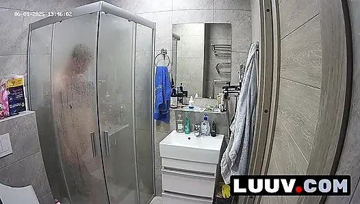 LUUV. Abbadon takes a shower before a scene with his girlfriend