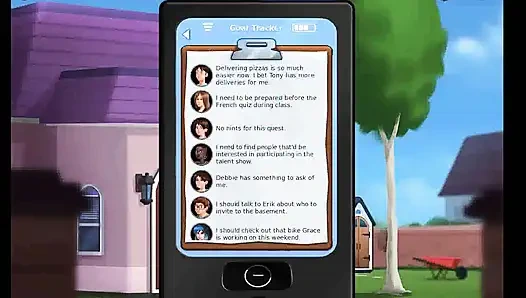 SummerTime Saga: она доит свои сиськи и продает молоко в городе, эпизод 107