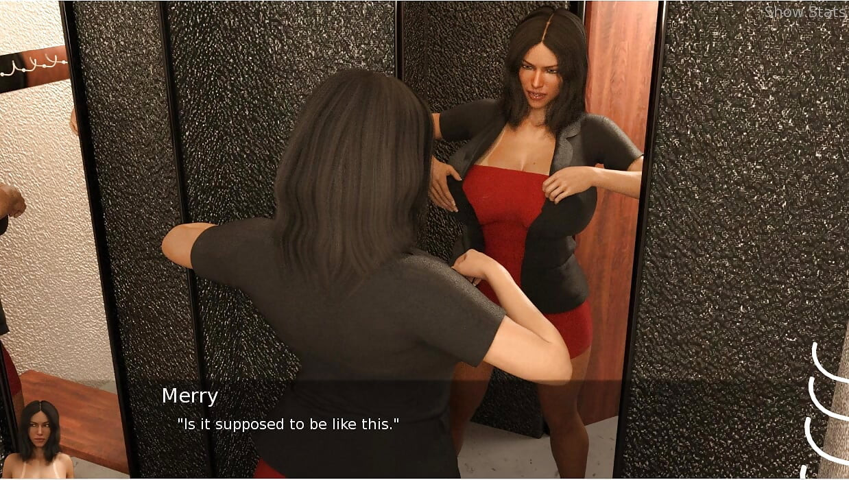 Project Hotwife - Gameplay - Roleplay - Atendente mostra roupas para a Hotwife