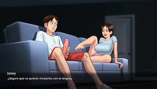 Perverted stepsister wants to get into mischief with tenant - summertime saga