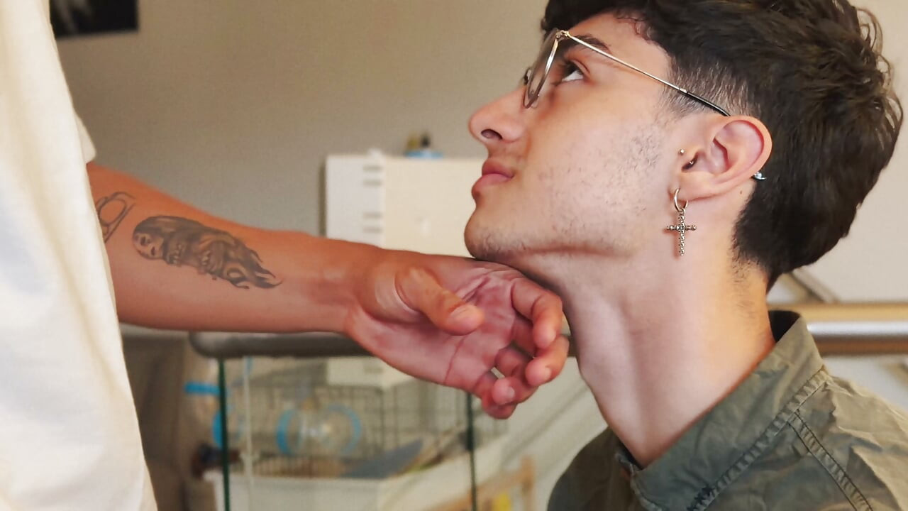 He loved kissing his straight stepbrother so much.