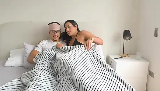 stepmom gets the wrong pill and puts her stepson's dick in her mouth