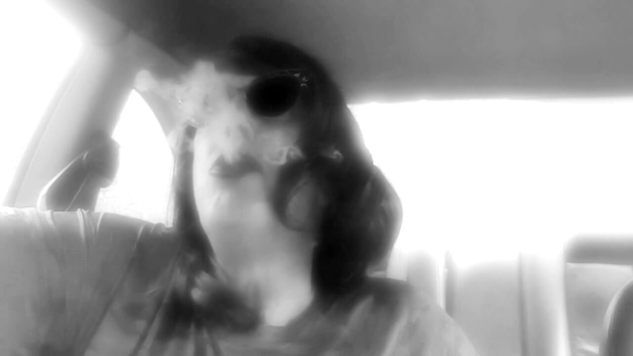 YOUR RED HEAD AUNT RUTHIE DESTROYS A MARLBORO 100 IN HER CAR