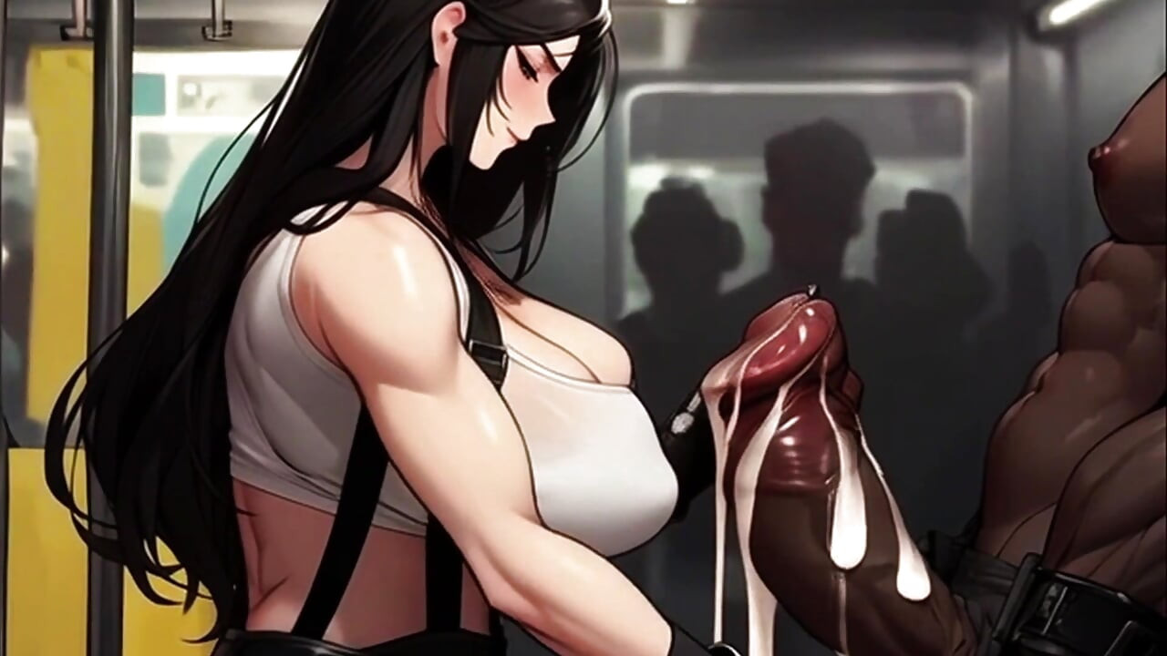 Tifa Gives Strangers Sneaky Handjobs On The Midgar Train