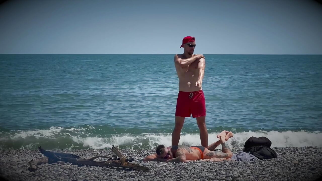 Two Guys Fuck All Day at the Seaside - the Man Cums Several Times with Powerful Streams of Sperm